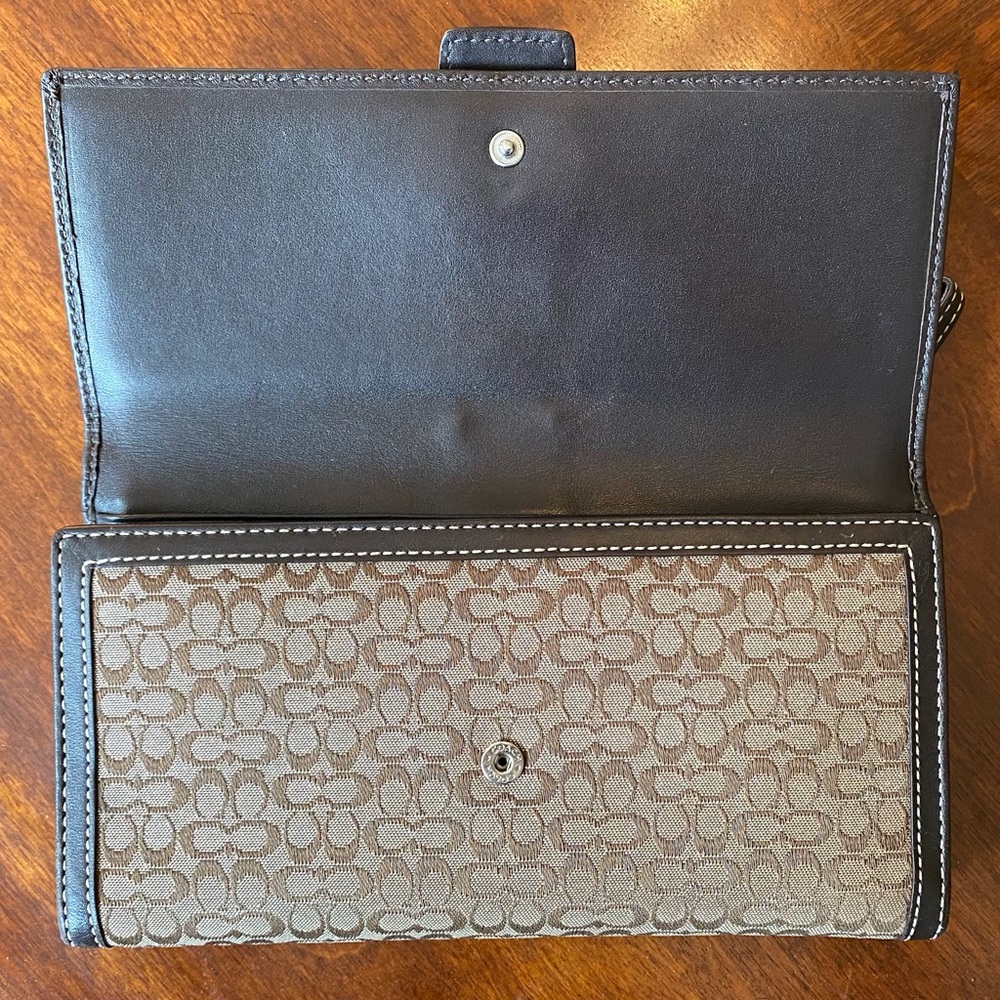 Coach Signature Large Envelope Wallet With Separa… - image 3